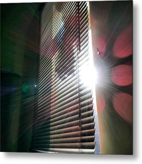 Picture Metal Print featuring the photograph My #window In #morning #sunshine #sun by Abdelrahman Alawwad