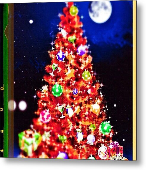 New_year Metal Print featuring the photograph New Year Tree In Apple Application by Marianna Garmash