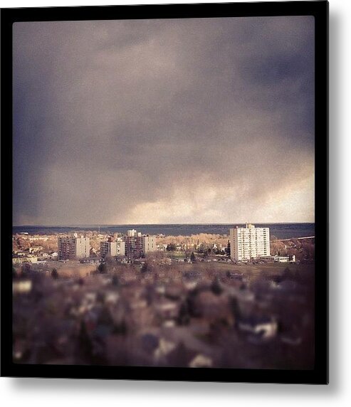  Metal Print featuring the photograph Nimbostratus With Snow Virga by Jeff Rogerson