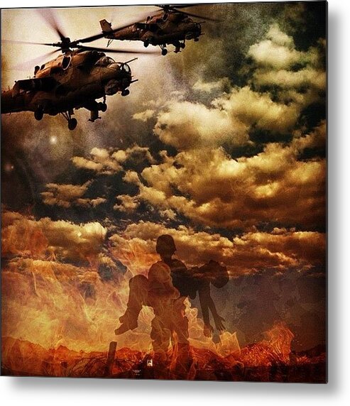 Beautiful Metal Print featuring the photograph No Warrior Left Behind. #photography by Artistic Shutter
