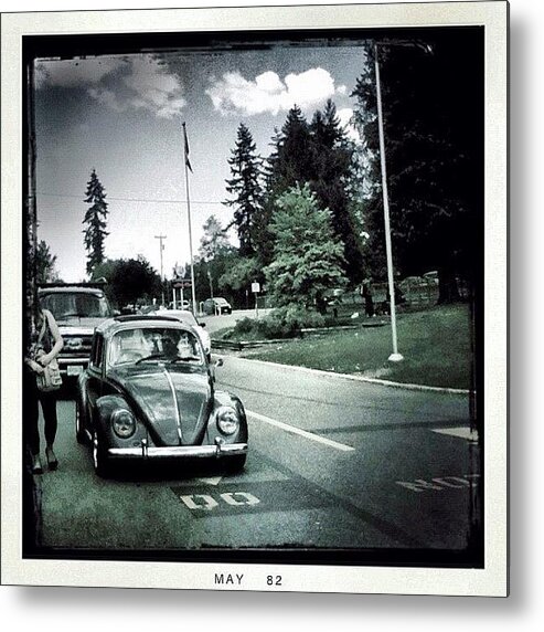 B Metal Print featuring the photograph #old #car #b&w #black #white #0 by Kee Yen Yeo