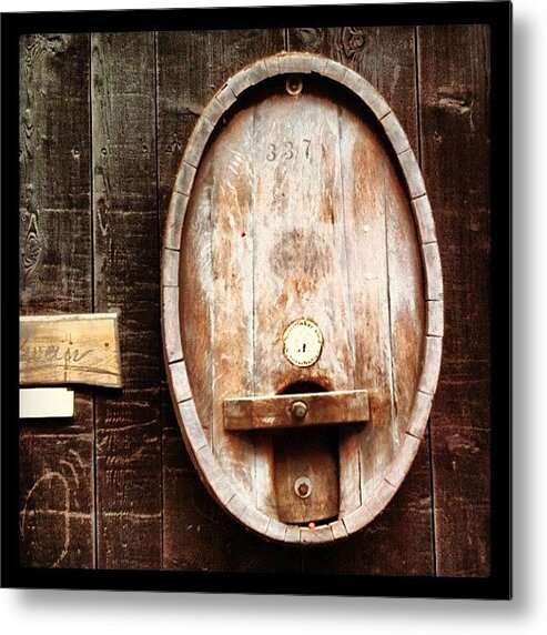Ladenburg Metal Print featuring the photograph Old Door Of A Wine House #ladenburg by Dani Gudith