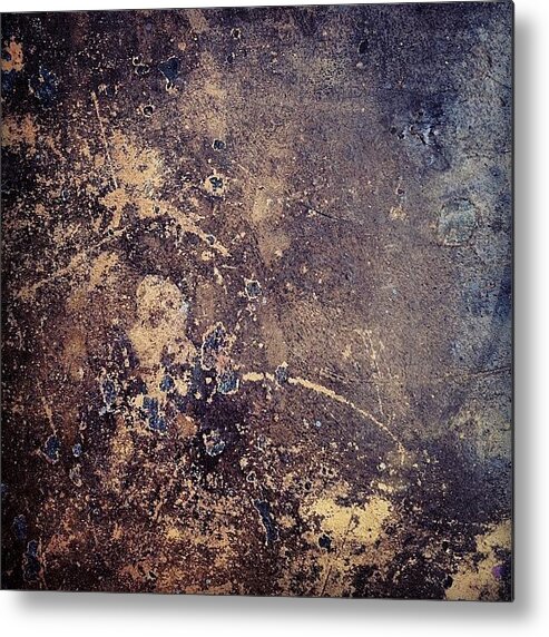 Macro Metal Print featuring the photograph Old iron trunk by Nic Squirrell
