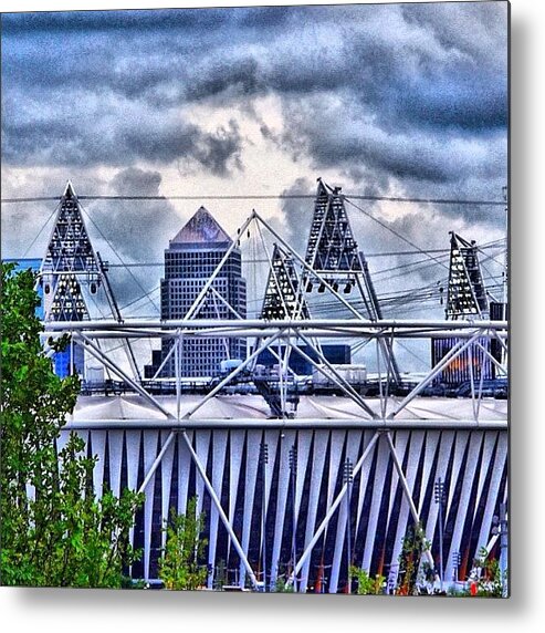 Instalondon Metal Print featuring the photograph Olympic Stadium : Canary Wharf #igers by Neil Andrews