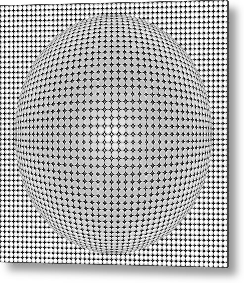 Optical Metal Print featuring the digital art Optical Illusion Plastic Ball by Sumit Mehndiratta