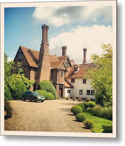 Instagram Metal Print featuring the photograph #ottley, #hall, #suffolk, #country by Rykan V