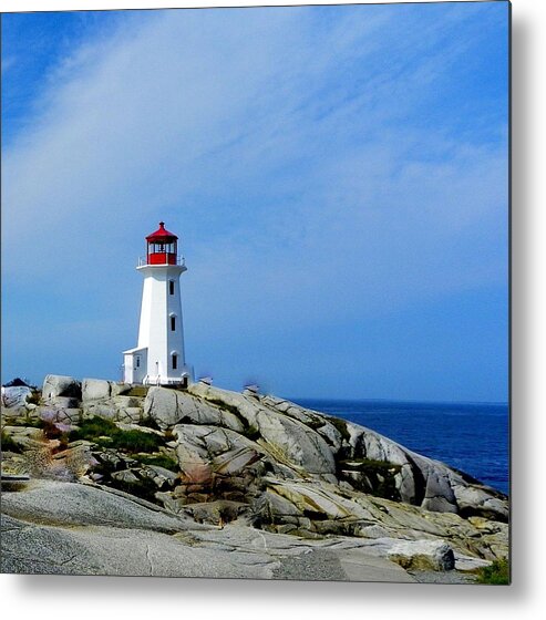 Canada Metal Print featuring the photograph Peggy's Cove lighthouse by Bill Hosford