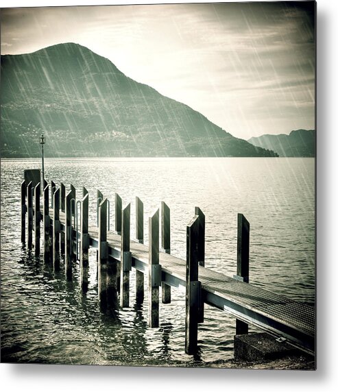 Rain Metal Print featuring the photograph Pier by Joana Kruse