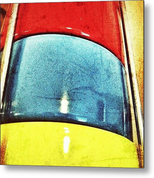 Blue Metal Print featuring the photograph Primary Colors. #red #blue #yellow by Tyler McCall