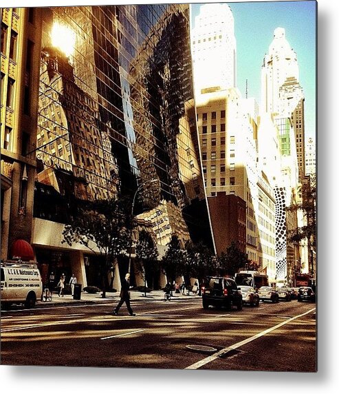 New York City Metal Print featuring the photograph Reflections - New York City by Vivienne Gucwa