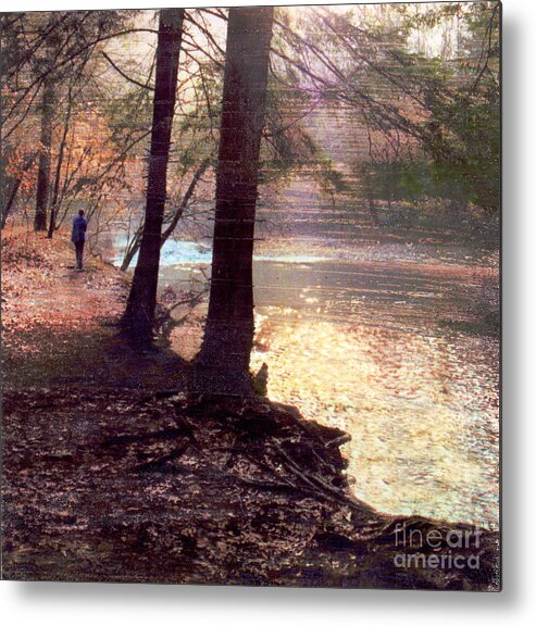 River Metal Print featuring the photograph River walk by Bob Senesac