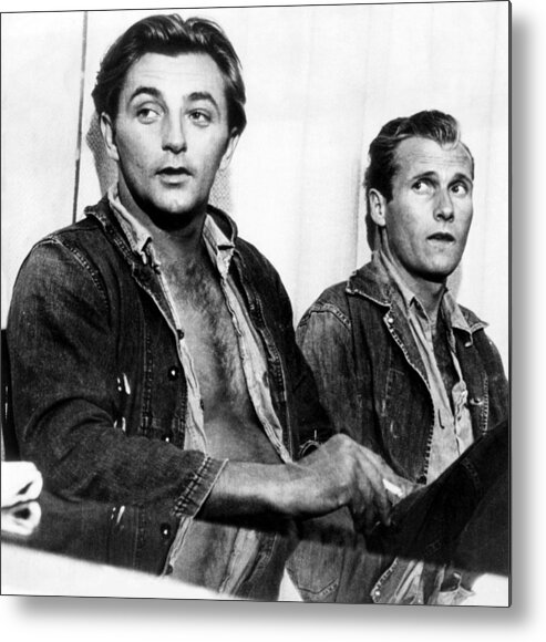  Metal Print featuring the photograph Robert Mitchum, And Realtor Robin Ford by Everett
