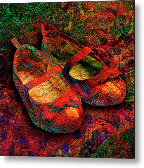 Shoes Metal Print featuring the digital art Ruby Slippers by Barbara Berney