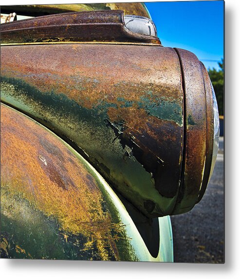 Dodge Metal Print featuring the photograph Rusty Dodge Lights by Tony Locke