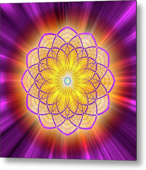 Endre Metal Print featuring the photograph Sacred Geometry 110 by Endre Balogh