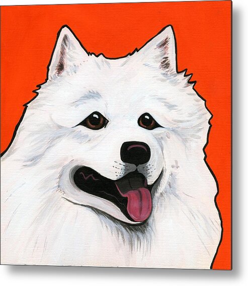 Dog Metal Print featuring the painting Samoyed by Leanne Wilkes
