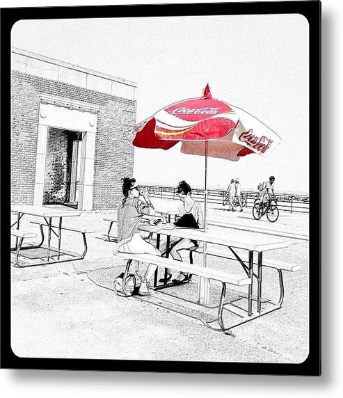 Sketch Metal Print featuring the photograph Seaside Sketch by Natasha Marco