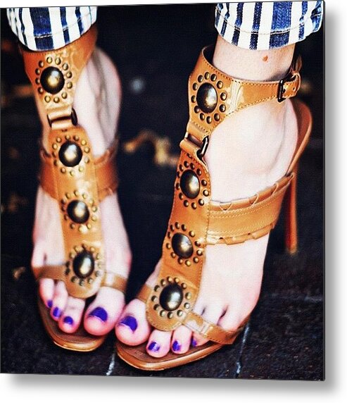 Candid Metal Print featuring the photograph #sexyfeet #feets #sexy #shoes #zapatos by José Herreros ♦®