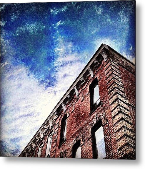 Cityscape Metal Print featuring the photograph Small Town Buildings by Christopher Campbell