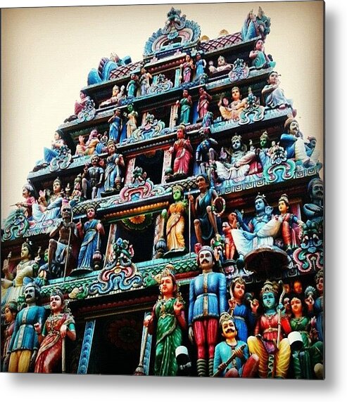 Singapore Metal Print featuring the photograph Sri Mariamman Temple In #singapore by Jayme Rutherford