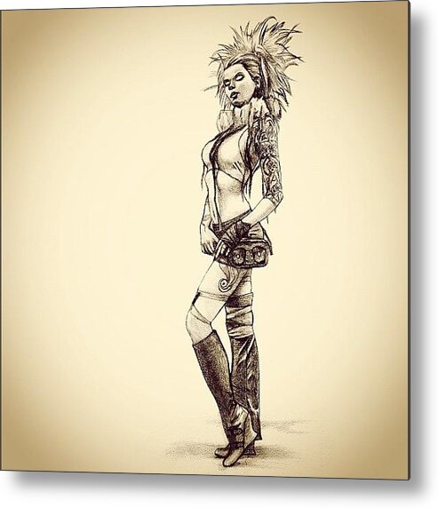 Body Metal Print featuring the photograph Steampunk Girl 2 by Andres R