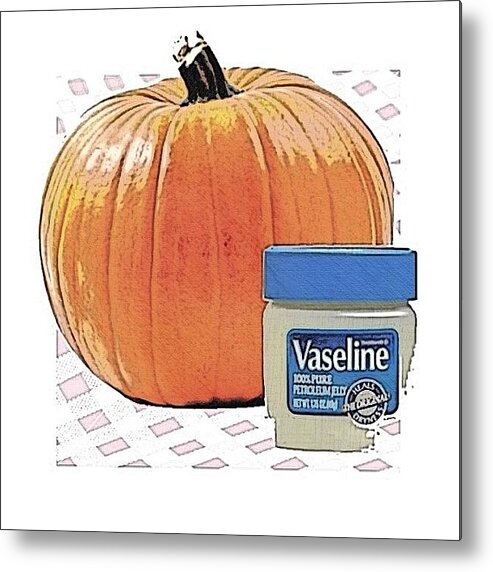 Art Metal Print featuring the photograph Still Life With Pumpkin And Vaseline by Popdada Ken Williams