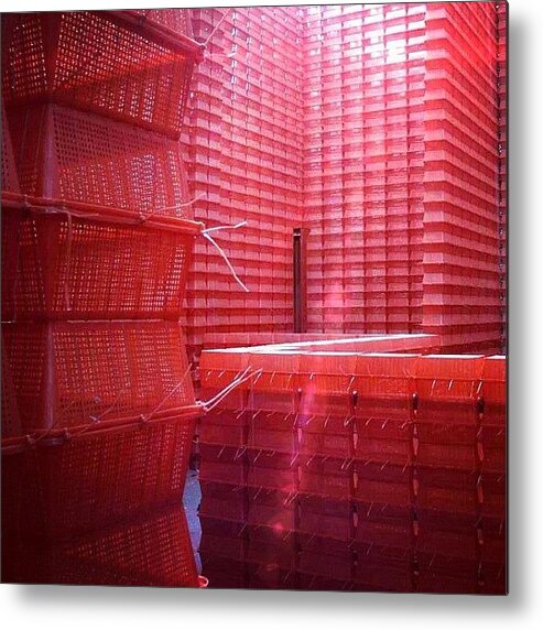 Case Metal Print featuring the photograph Stimulus Package..#red #crates by A Rey