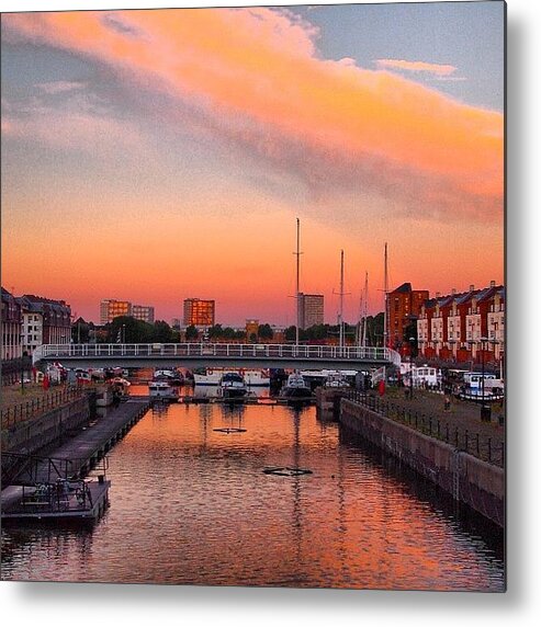 Tagstagram Metal Print featuring the photograph Sunrise : Greenland Dock by Neil Andrews