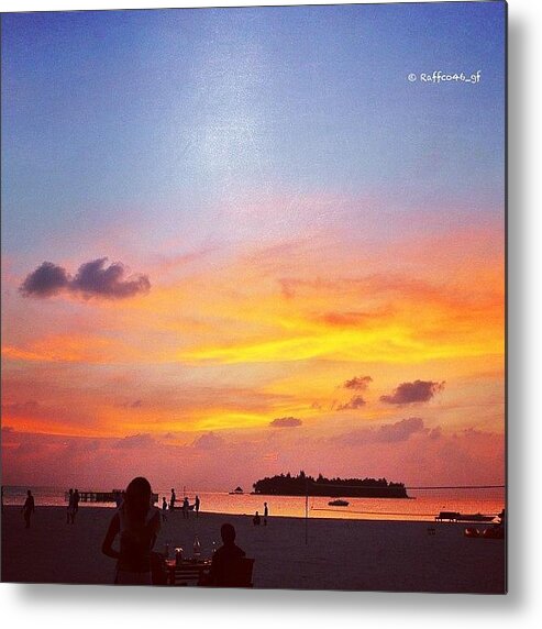 Summer Metal Print featuring the photograph Sunset Beach?!! I Miss Summer. The by Raffaele Salera