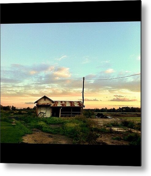 Farm Metal Print featuring the photograph #sunset #old #farm by Glen Offereins