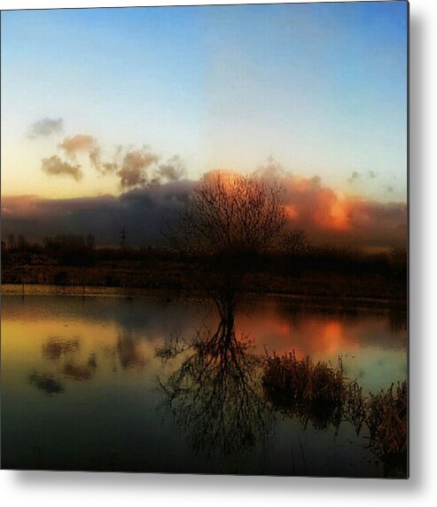 1stangel Metal Print featuring the photograph Sunset Reflections by Abbie Shores
