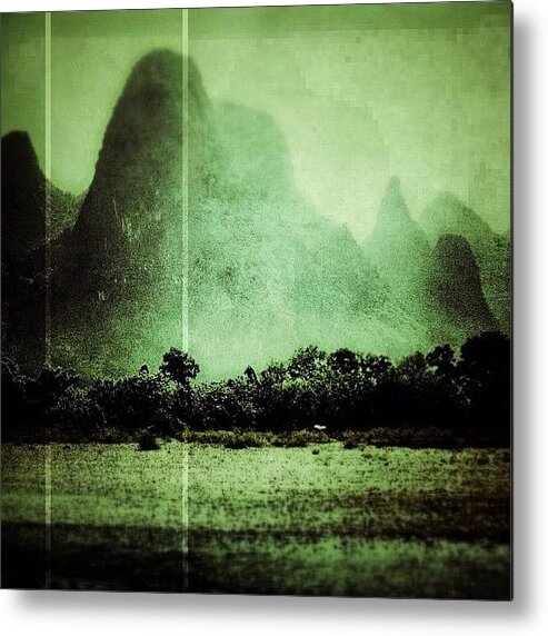  Metal Print featuring the photograph Tall River Mountain / Cloudy Mists Fade by Glenda Hubbard