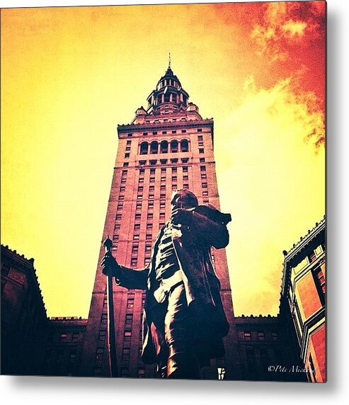 Love Metal Print featuring the photograph #terminaltower #cleveland #ohio by Pete Michaud