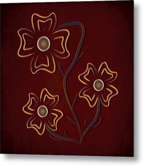 beautiful Flowers Metal Print featuring the digital art The Flowers by Milena Ilieva