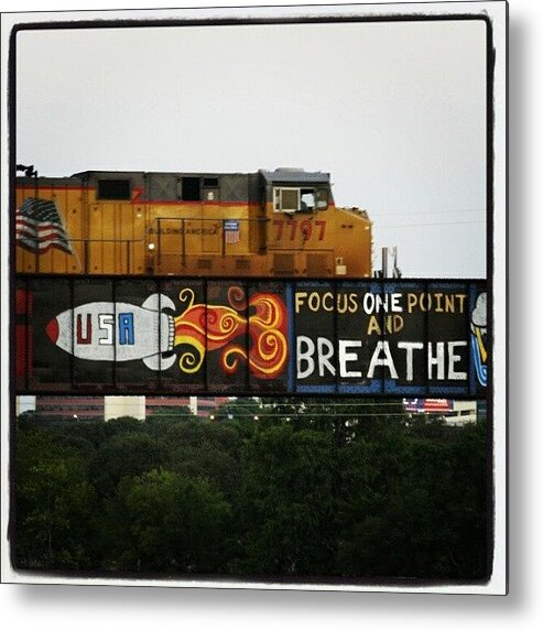 Jamesgranberry Metal Print featuring the photograph Train Over Austin I by James Granberry