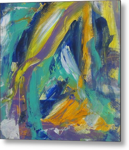 Abstract Metal Print featuring the painting Tropicana 2 by Anita Burgermeister