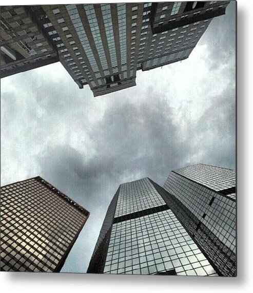 City Metal Print featuring the photograph Up by Elisa Franzetta