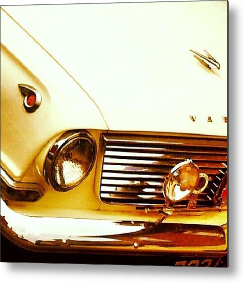 Classic Metal Print featuring the photograph Vehicles - Beautiful Classic Car #white by Invisible Man
