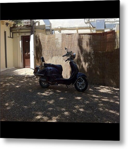 Vespa Metal Print featuring the photograph Vespa in the Shadow by Ro Mi