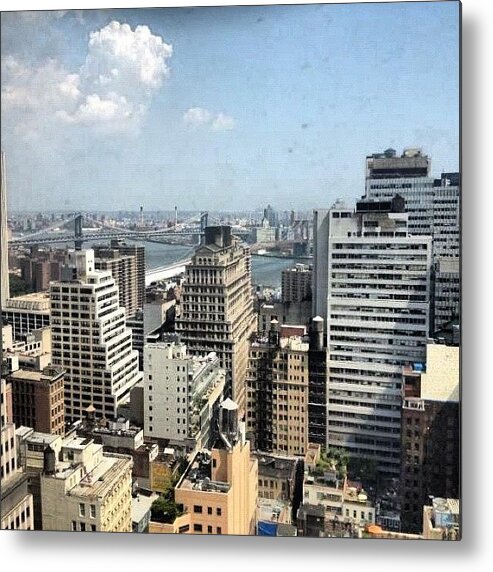  Metal Print featuring the photograph View From My Brother's Office. Lucky by Michael Krajnak