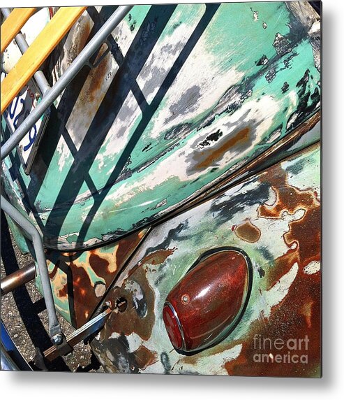 Volkswagon Metal Print featuring the photograph Vintage 1961 Volkswagon Green by Gwyn Newcombe