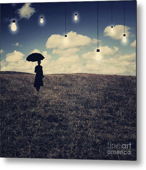 Conceptual Metal Print featuring the digital art What you don't want to see by Aimelle Ml