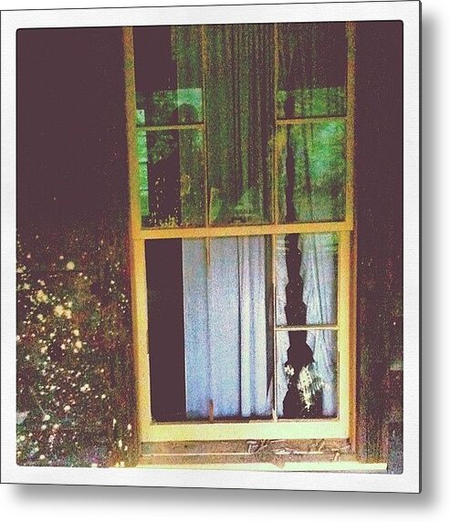 House Metal Print featuring the photograph #window #broken #paint #haunted #house by Argus Lucem
