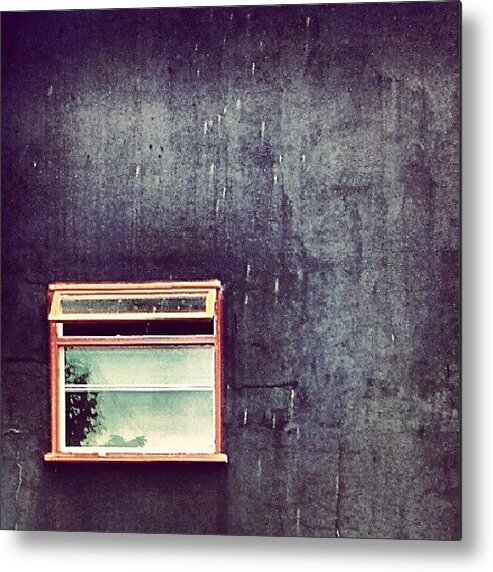 Building Metal Print featuring the photograph Window #wall #black #window #red #glass by Invisible Man