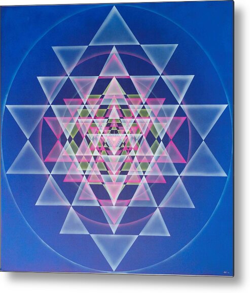 Mandala Metal Print featuring the painting 12 Transzendenz by Barbara Krondorfer