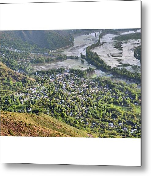 Reportagespotlight Metal Print featuring the photograph Aerial View Of #ajas (newly Carved #1 by Tasleem Farooq Sofi