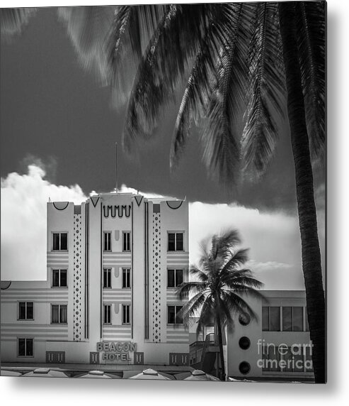 Art Deco Metal Print featuring the photograph Beacon Hotel Miami by Doug Sturgess