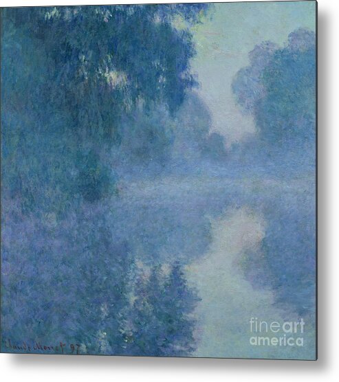 Impressionist Metal Print featuring the painting Branch of the Seine near Giverny by Claude Monet