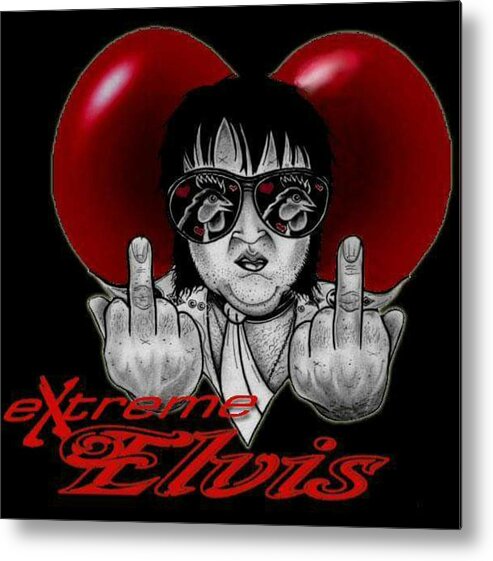 Extreme Elvis Metal Print featuring the digital art eXtreme Elvis by Ryan Almighty