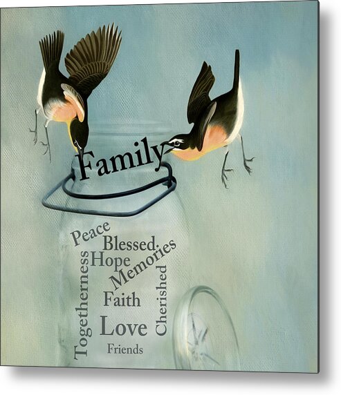 Birds Metal Print featuring the photograph Family #1 by Robin-Lee Vieira